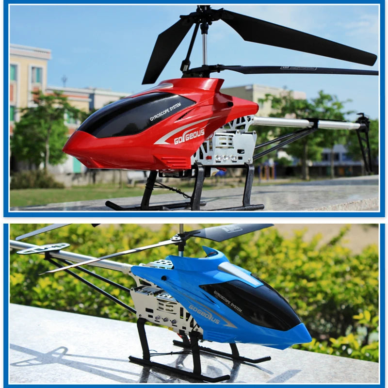 Helicóptero Rc com controle remoto drone ao ar livre.