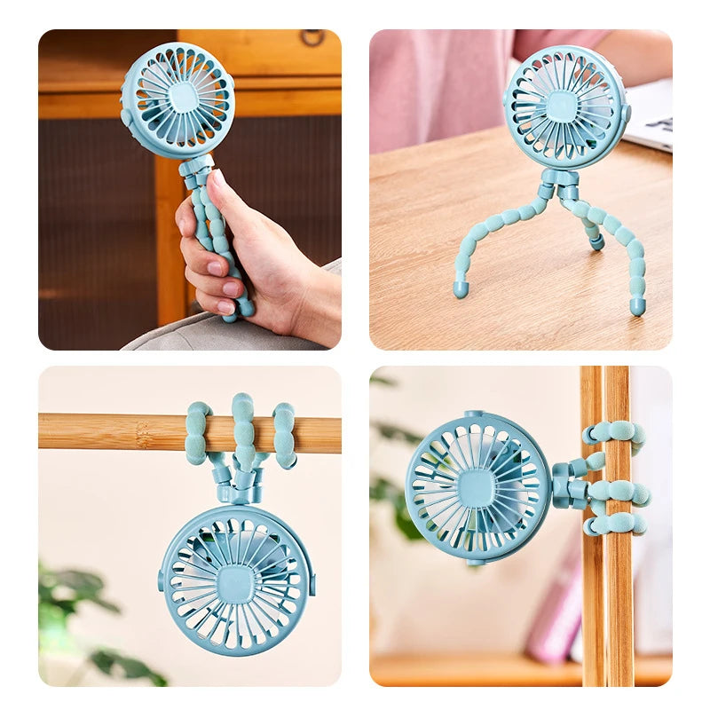 Ventilador Portátil para Carrinho de Bebês